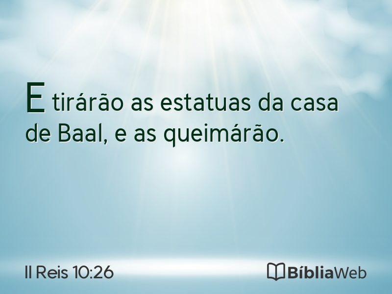 II Reis 10:26 em imagem para compartilhar