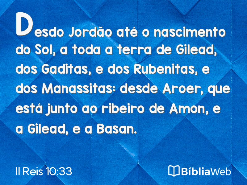 II Reis 10:33 em imagem para compartilhar