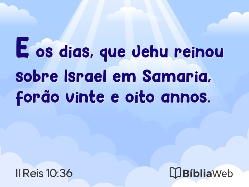 II Reis 10:36 em imagem para compartilhar