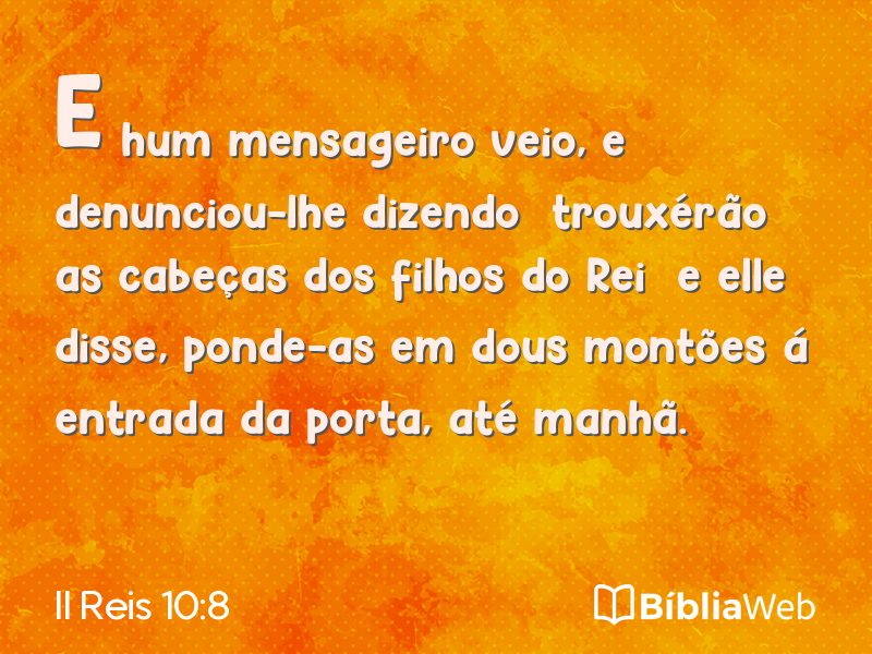 II Reis 10:8 em imagem para compartilhar