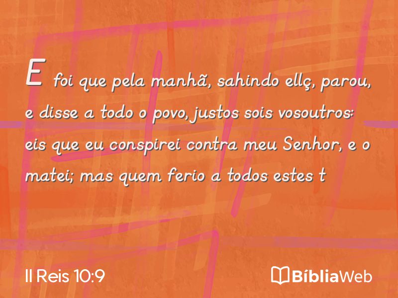 II Reis 10:9 em imagem para compartilhar