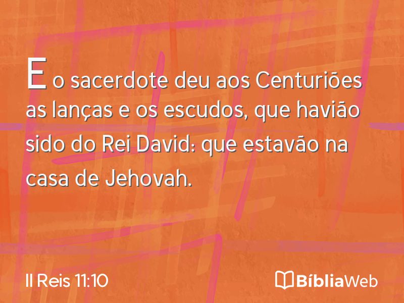 II Reis 11:10 em imagem para compartilhar