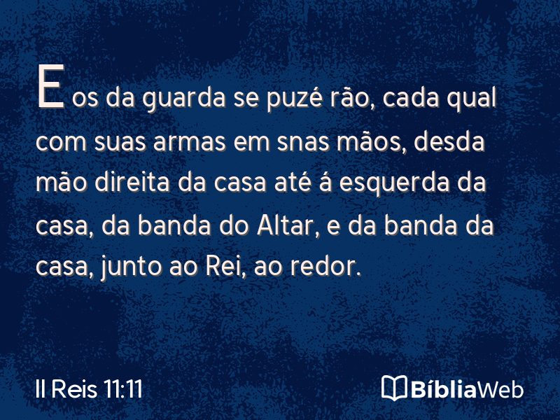 II Reis 11:11 em imagem para compartilhar