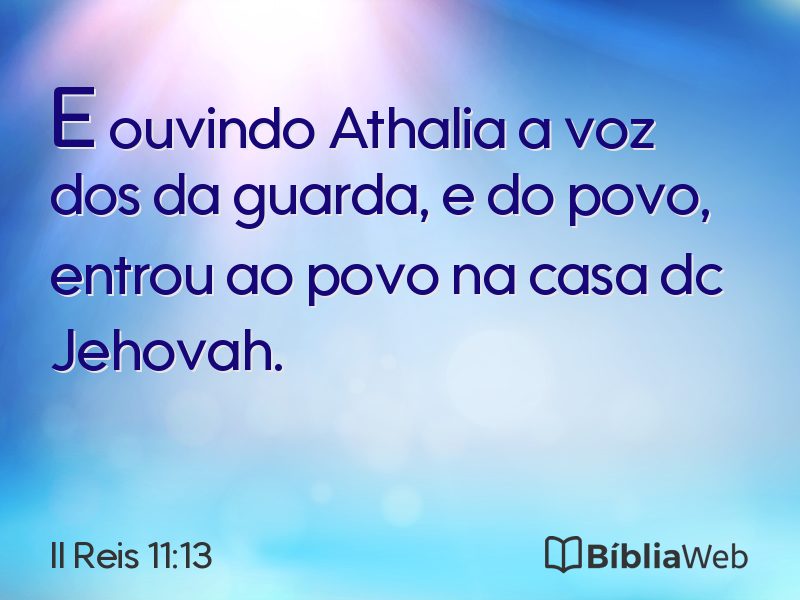 II Reis 11:13 em imagem para compartilhar