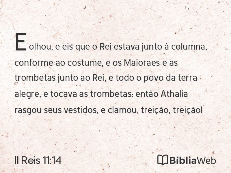 II Reis 11:14 em imagem para compartilhar