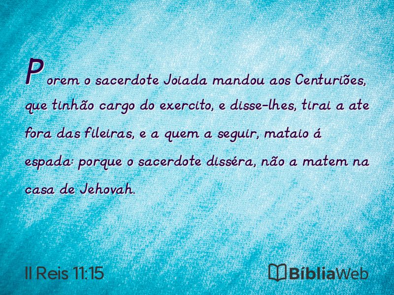 II Reis 11:15 em imagem para compartilhar