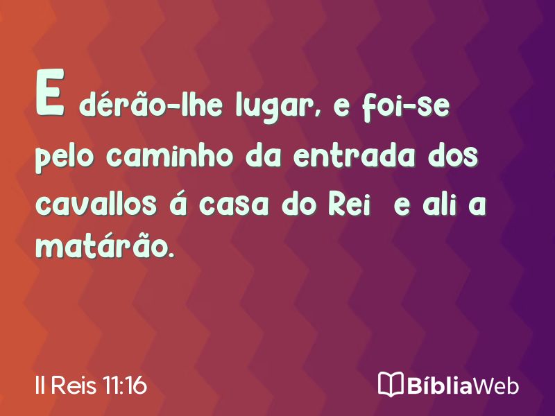II Reis 11:16 em imagem para compartilhar