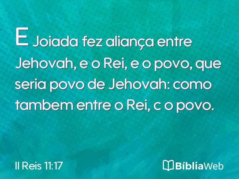 II Reis 11:17 em imagem para compartilhar
