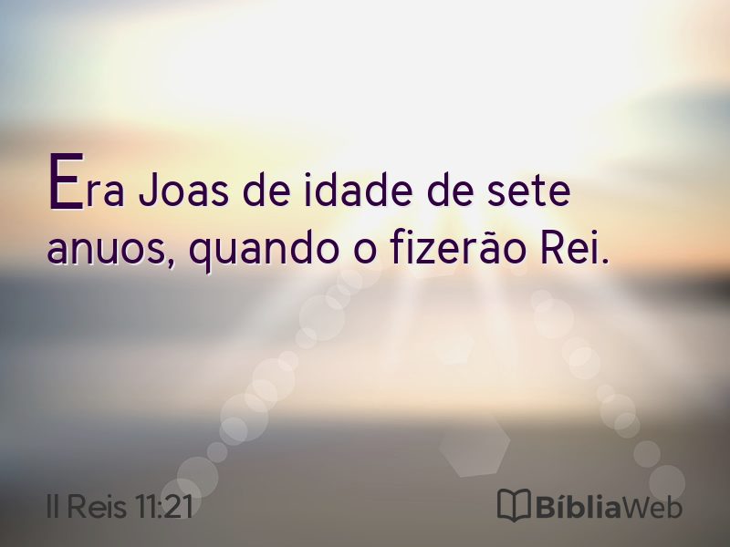 II Reis 11:21 em imagem para compartilhar