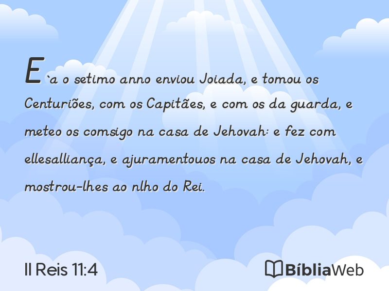 II Reis 11:4 em imagem para compartilhar