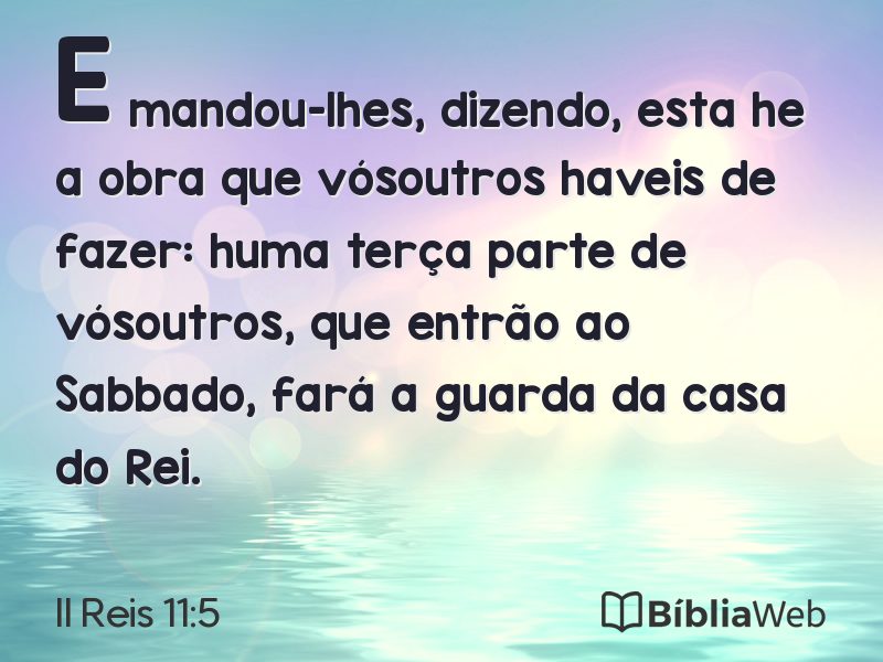II Reis 11:5 em imagem para compartilhar