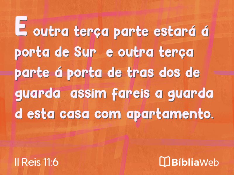 II Reis 11:6 em imagem para compartilhar
