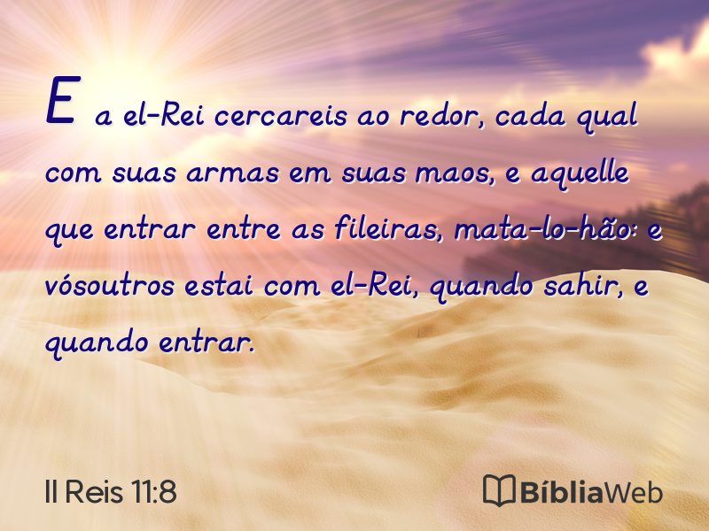 II Reis 11:8 em imagem para compartilhar