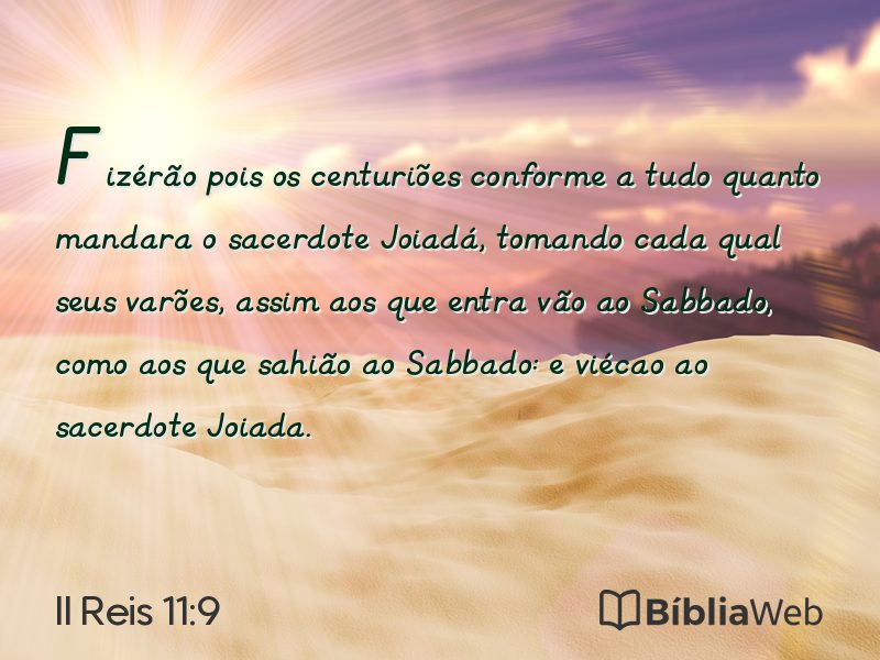 II Reis 11:9 em imagem para compartilhar