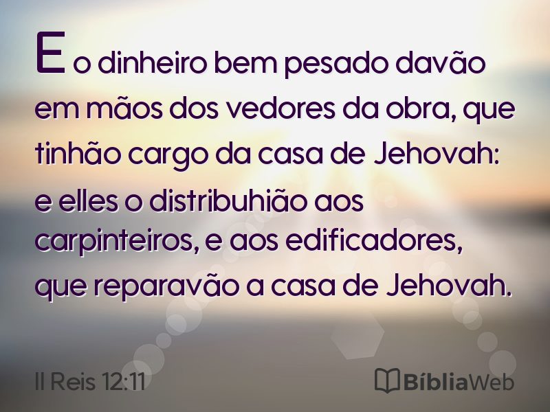 II Reis 12:11 em imagem para compartilhar