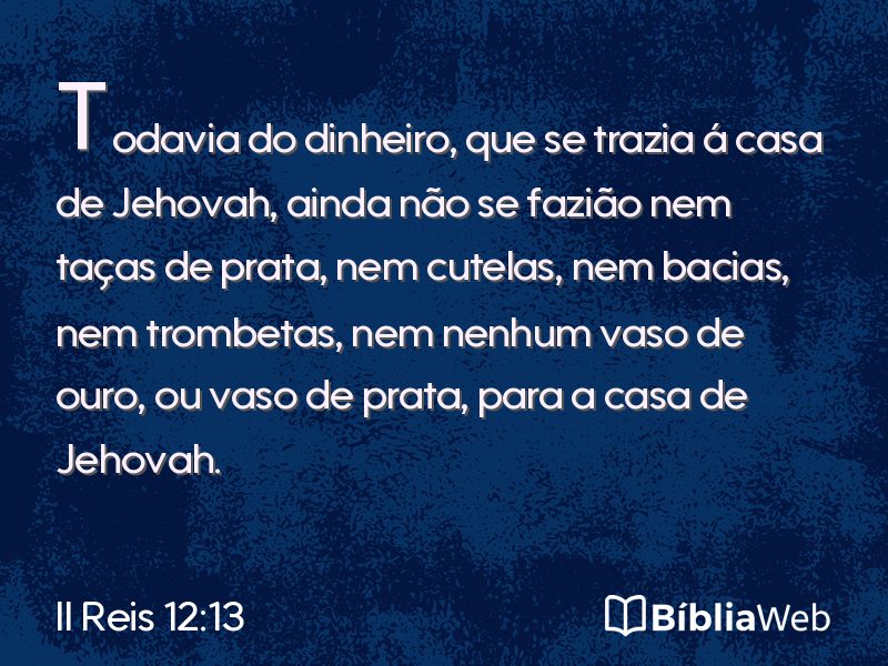 II Reis 12:13 em imagem para compartilhar