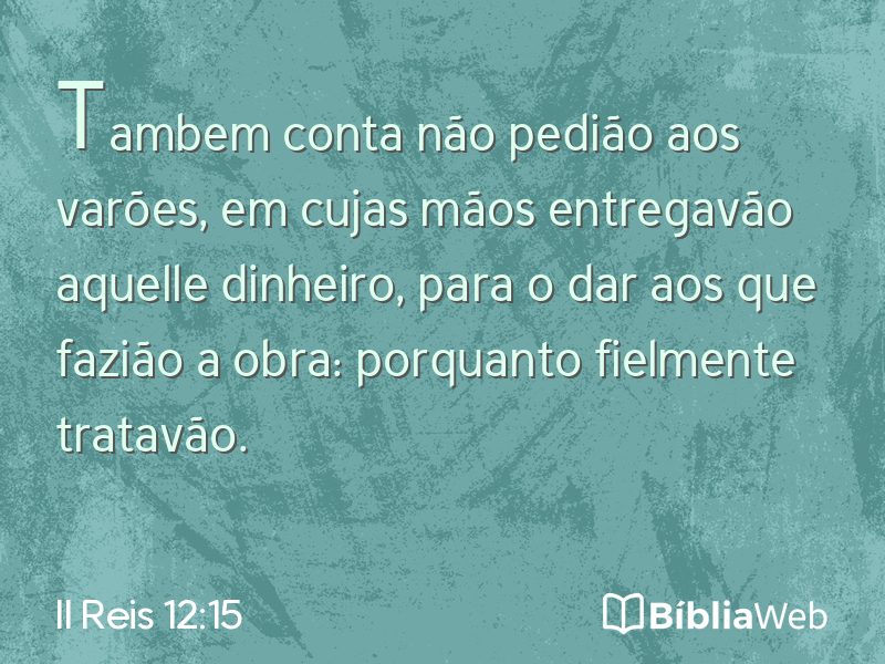 II Reis 12:15 em imagem para compartilhar
