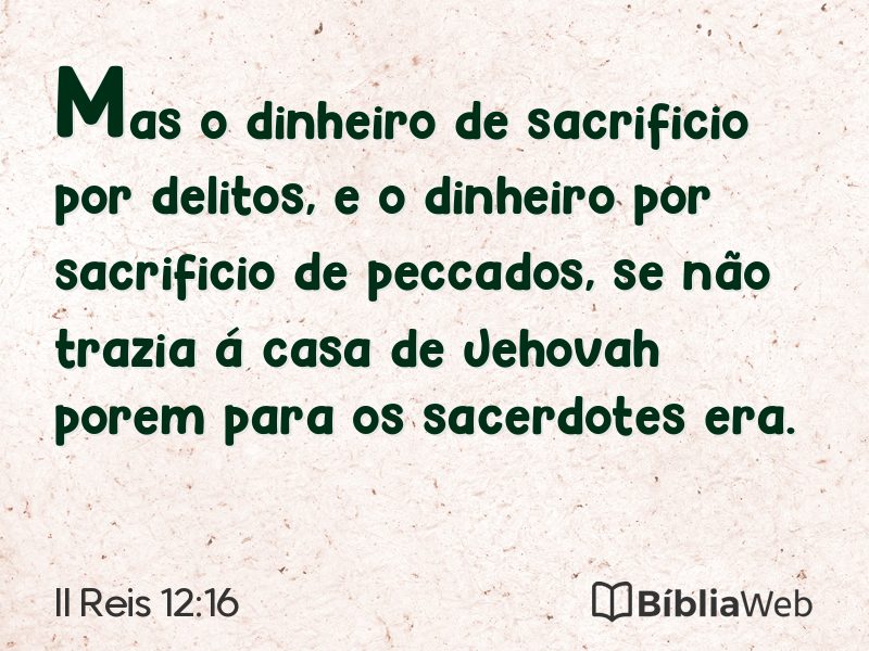 II Reis 12:16 em imagem para compartilhar