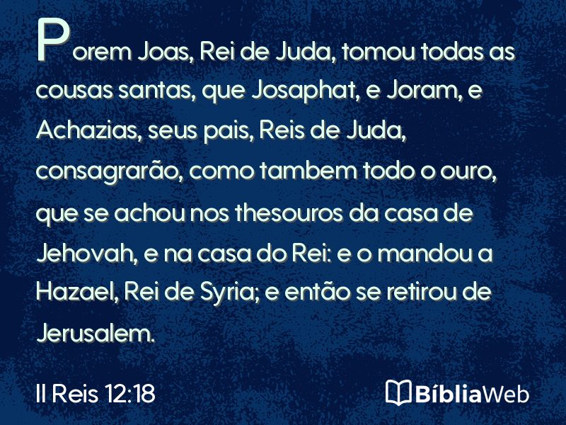 II Reis 12:18 em imagem para compartilhar
