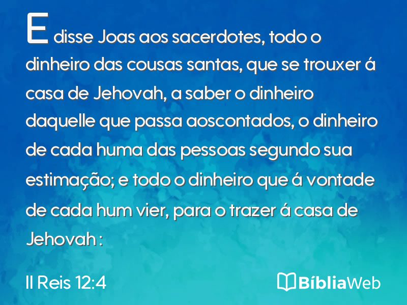 II Reis 12:4 em imagem para compartilhar