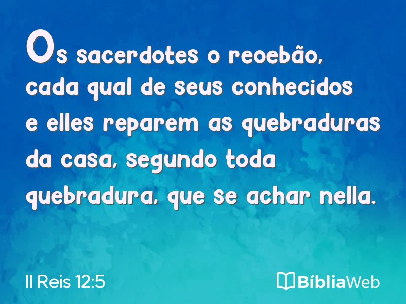 II Reis 12:5 em imagem para compartilhar