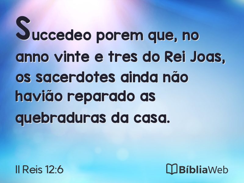 II Reis 12:6 em imagem para compartilhar