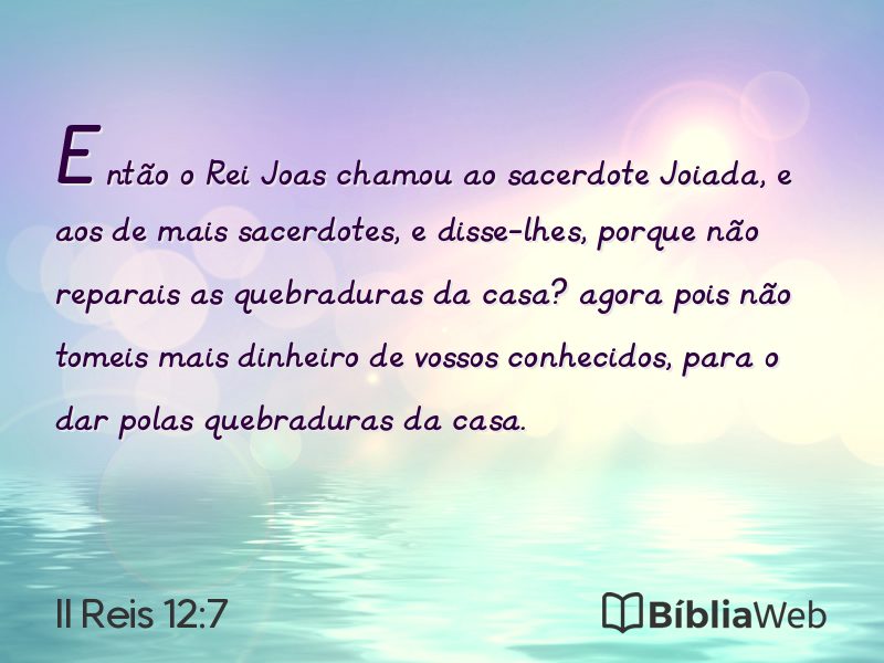 II Reis 12:7 em imagem para compartilhar