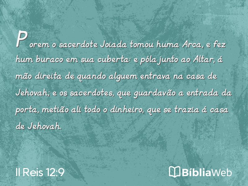 II Reis 12:9 em imagem para compartilhar