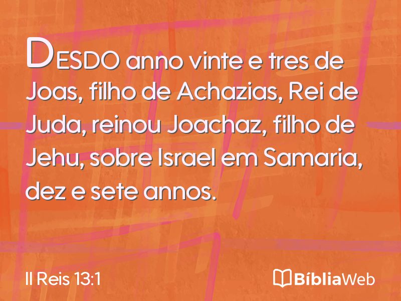 II Reis 13:1 em imagem para compartilhar