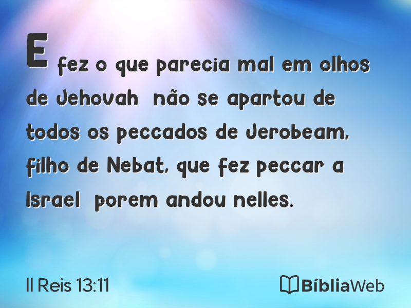 II Reis 13:11 em imagem para compartilhar