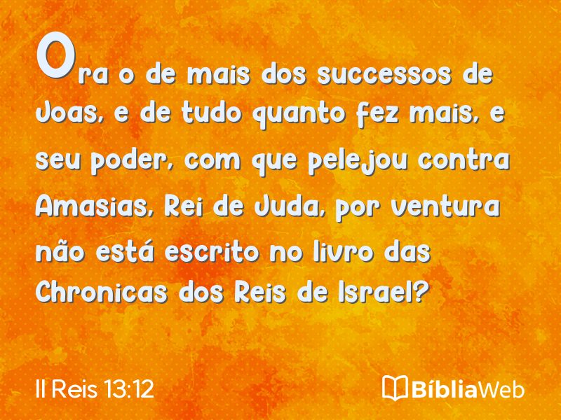 II Reis 13:12 em imagem para compartilhar