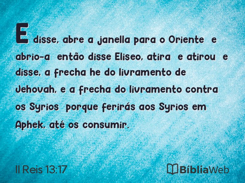 II Reis 13:17 em imagem para compartilhar