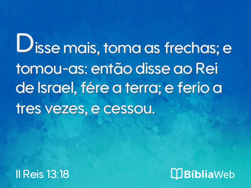 II Reis 13:18 em imagem para compartilhar