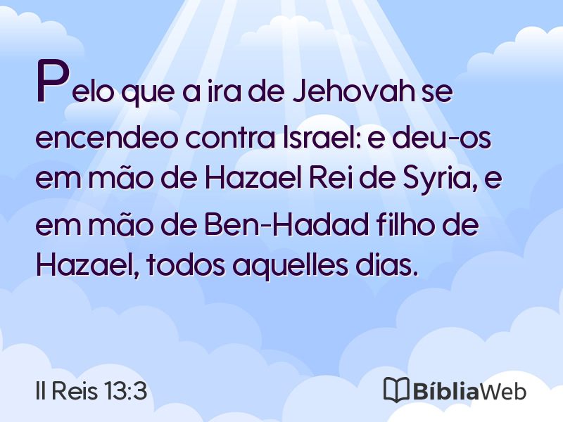 II Reis 13:3 em imagem para compartilhar