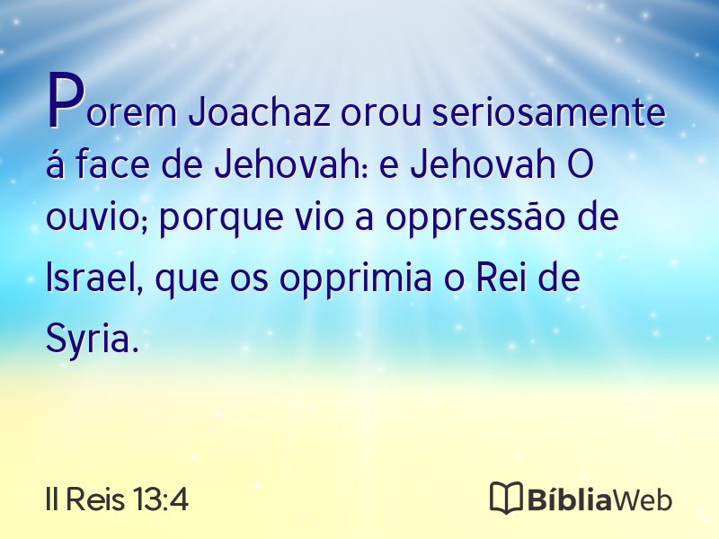 II Reis 13:4 em imagem para compartilhar
