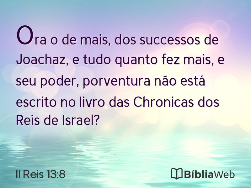 II Reis 13:8 em imagem para compartilhar