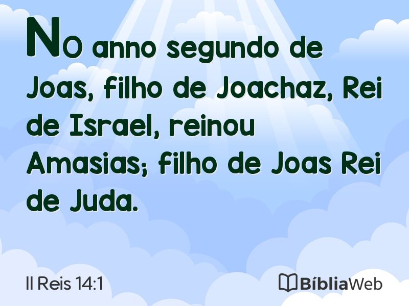 II Reis 14:1 em imagem para compartilhar