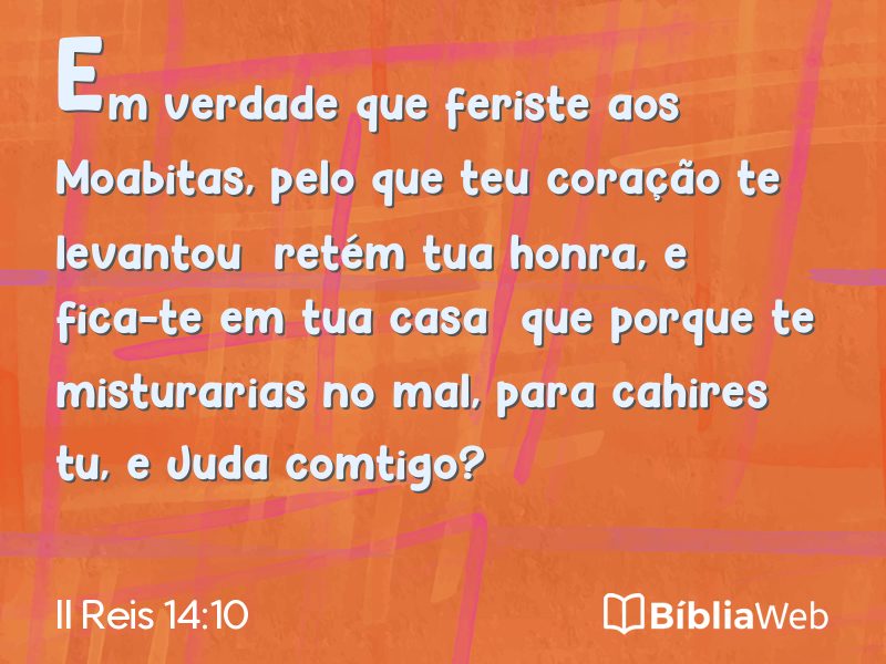 II Reis 14:10 em imagem para compartilhar