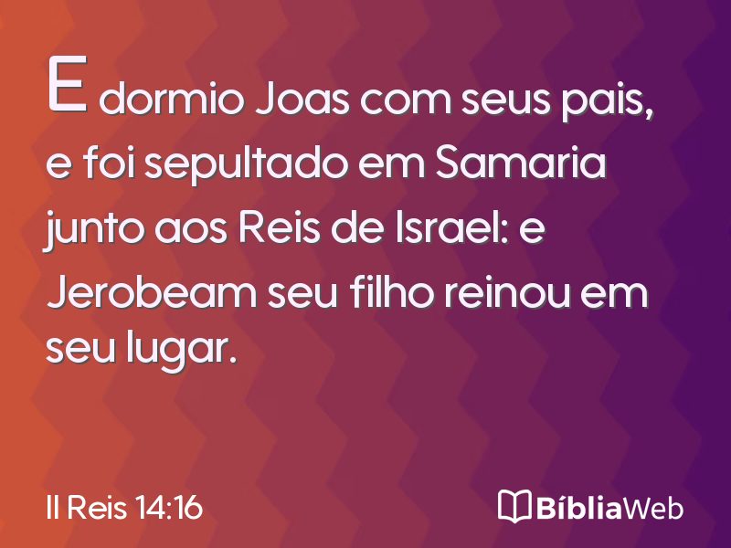 II Reis 14:16 em imagem para compartilhar