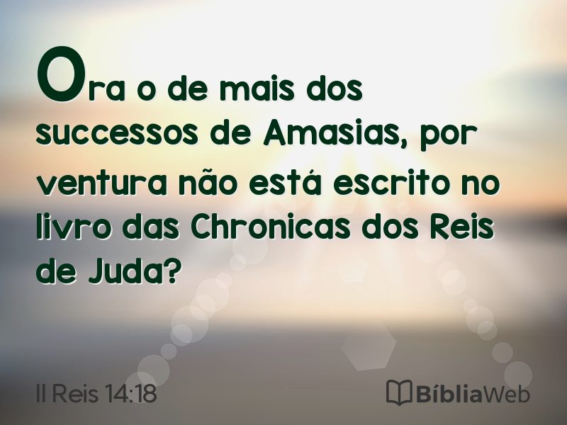 II Reis 14:18 em imagem para compartilhar