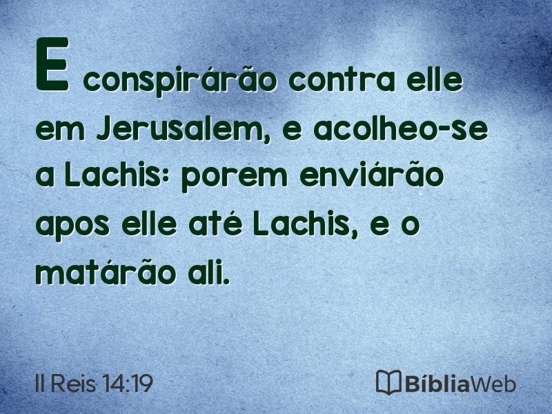 II Reis 14:19 em imagem para compartilhar