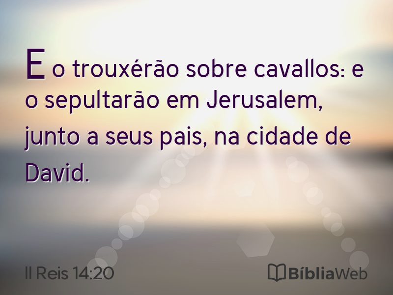 II Reis 14:20 em imagem para compartilhar