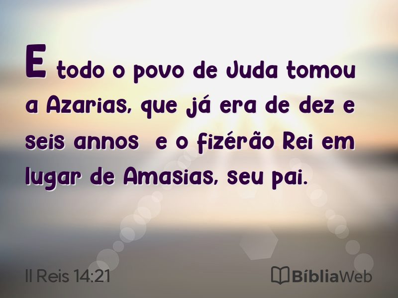 II Reis 14:21 em imagem para compartilhar