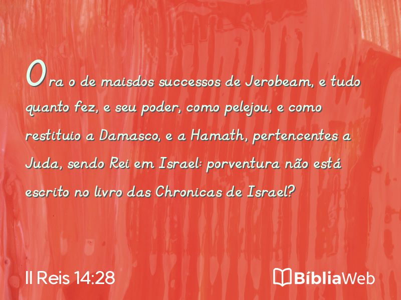 II Reis 14:28 em imagem para compartilhar