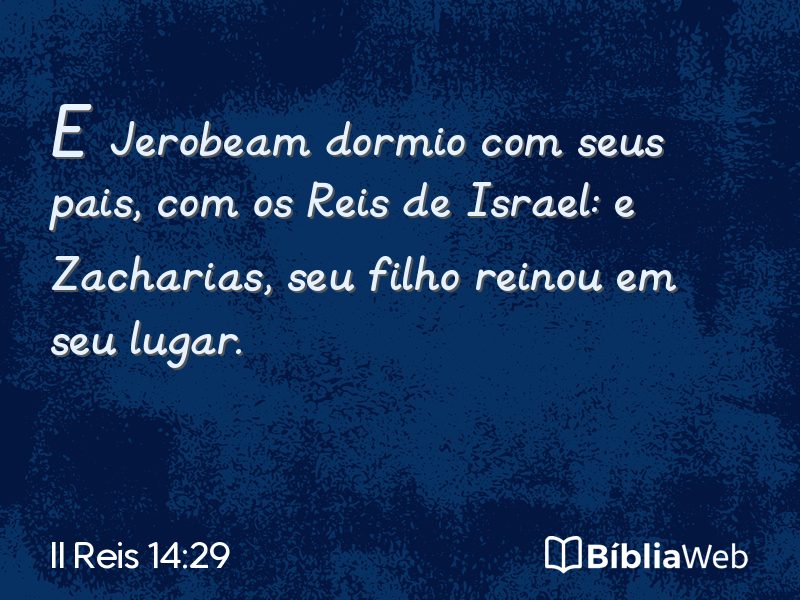 II Reis 14:29 em imagem para compartilhar