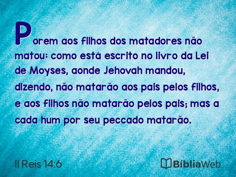 II Reis 14:6 em imagem para compartilhar