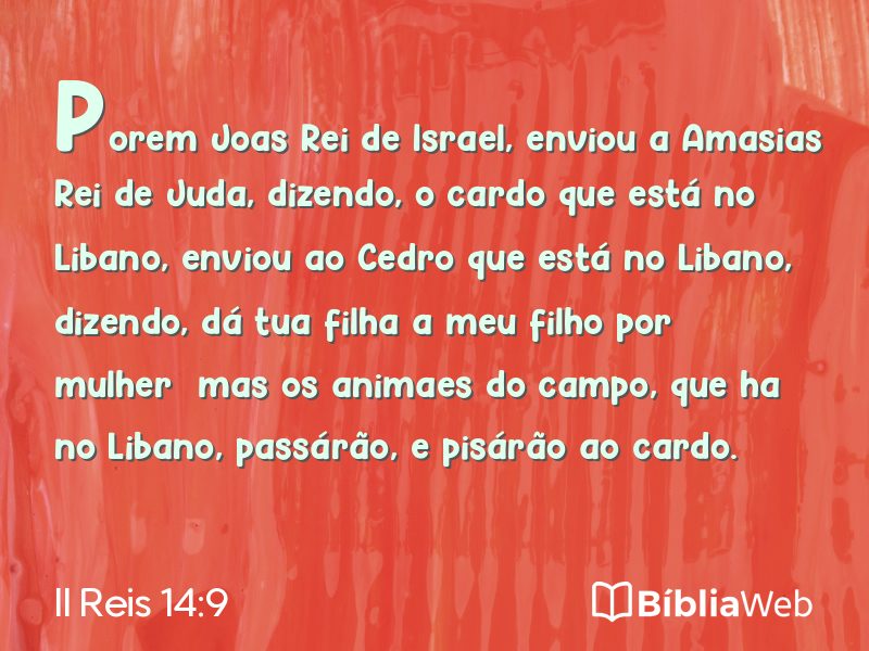 II Reis 14:9 em imagem para compartilhar