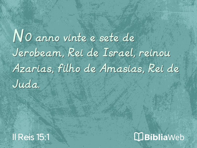 II Reis 15:1 em imagem para compartilhar