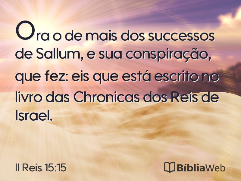 II Reis 15:15 em imagem para compartilhar
