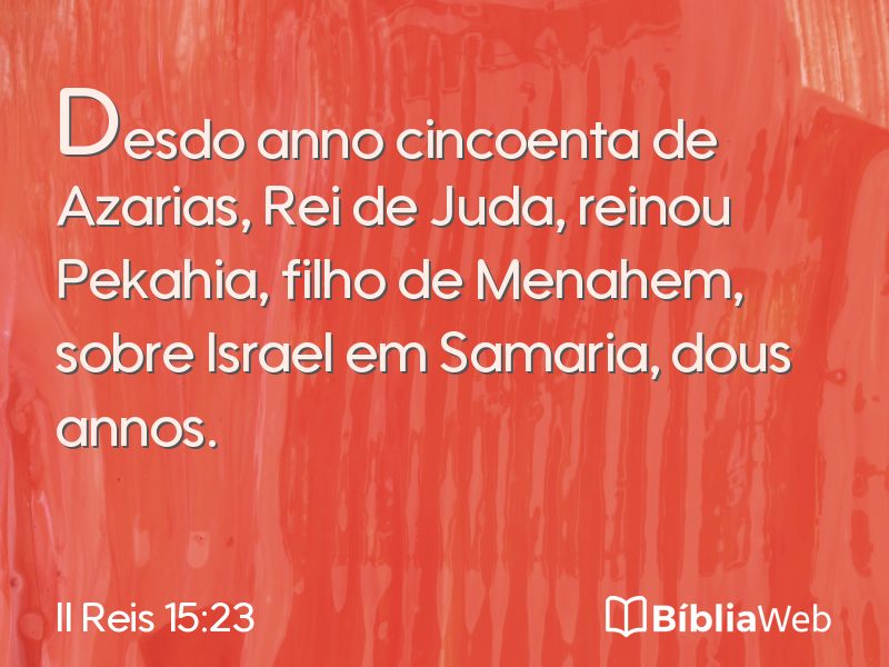 II Reis 15:23 em imagem para compartilhar